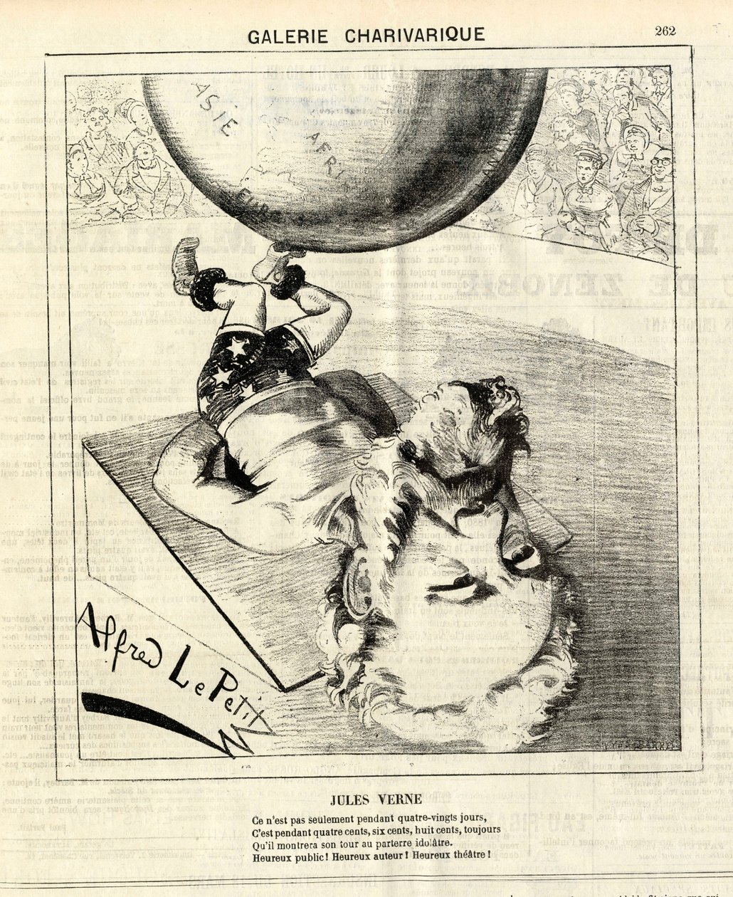 Le Charivari, satirisk i svartvitt av Alfred Le Petit