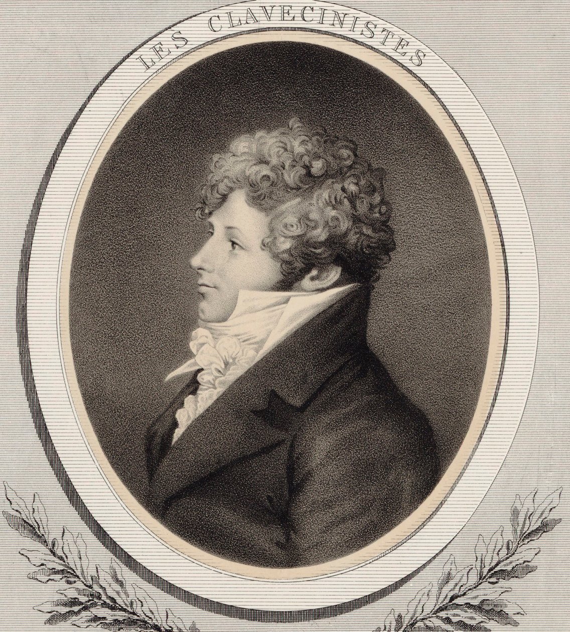 Porträtt av pianisten och kompositören Daniel Steibelt 1765-1823. av Alfred Lemoine