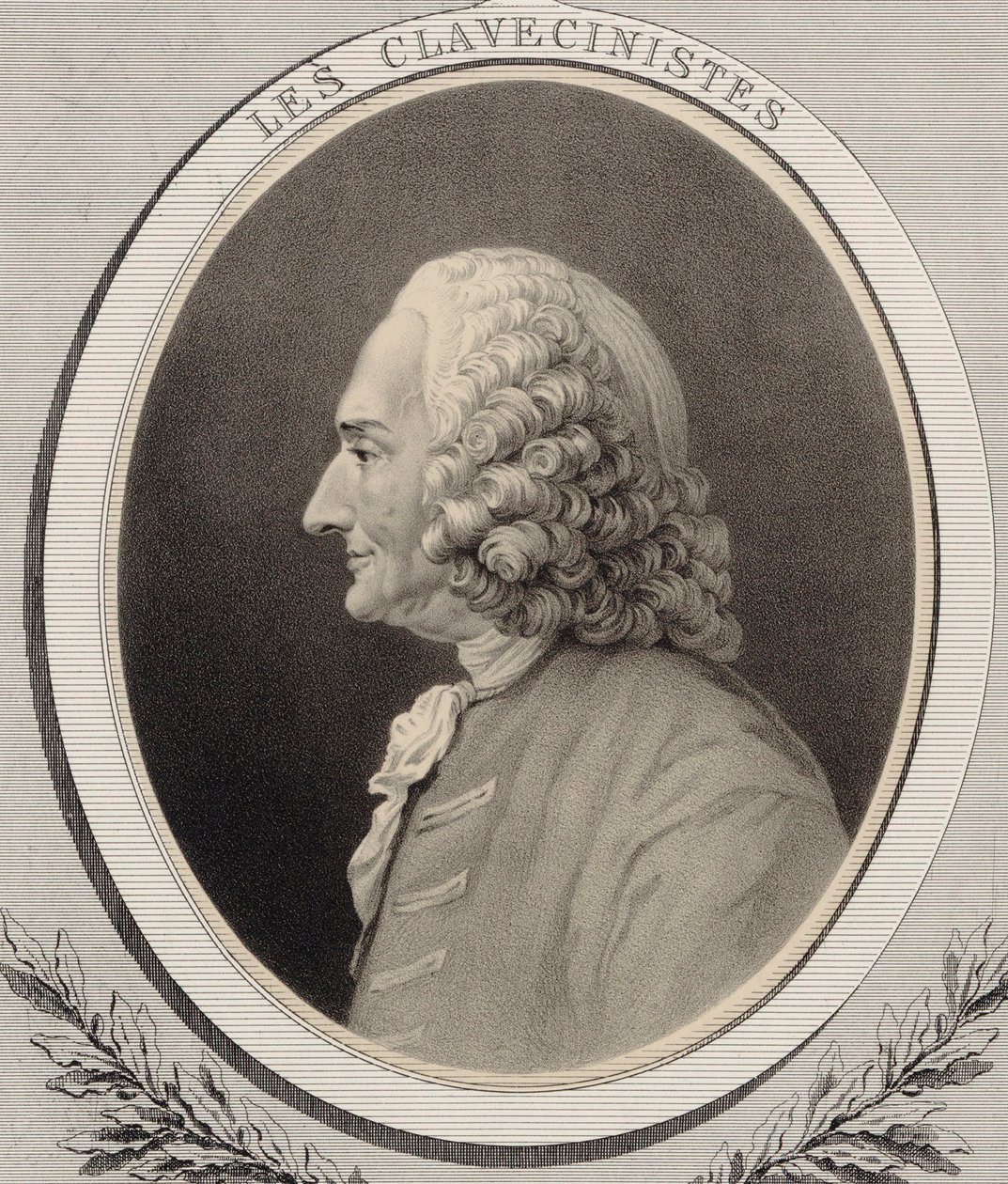 Porträtt av kompositören Jean-Philippe Rameau 1683-1764. av Alfred Lemoine