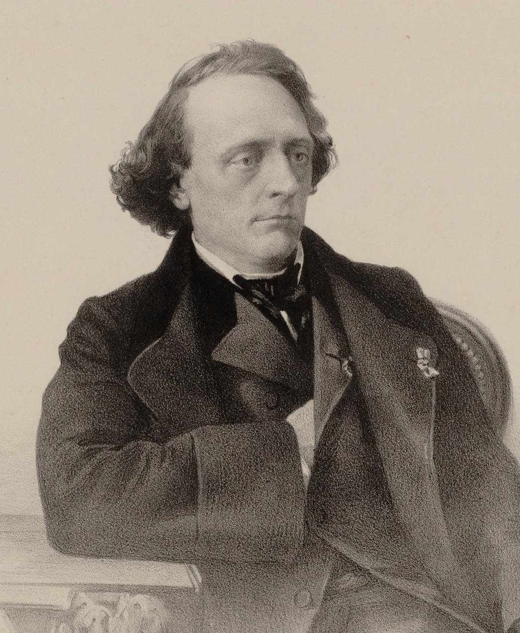 Porträtt av pianisten och kompositören Henry Litolff 1818-1891, 1858. av Alfred Lemoine
