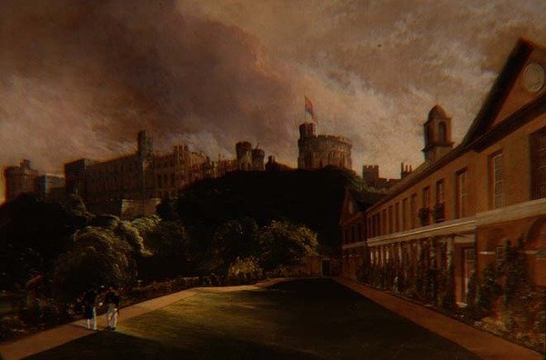 Utsikt över Windsor Castle från Traver