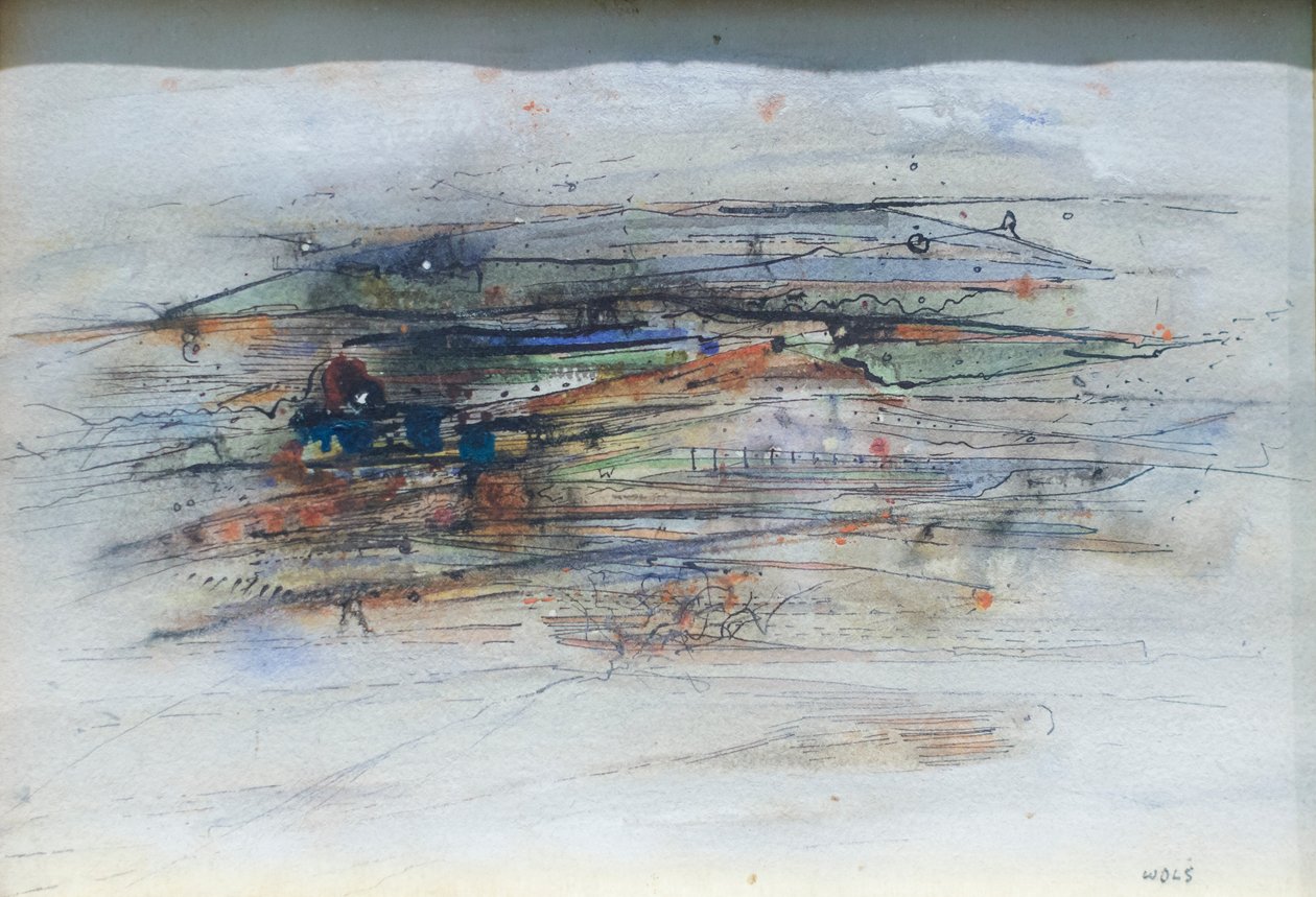 Komposition, början av 1950-talet (akvarell på papper) av Alfred Otto Wolfgang Schulze Wols