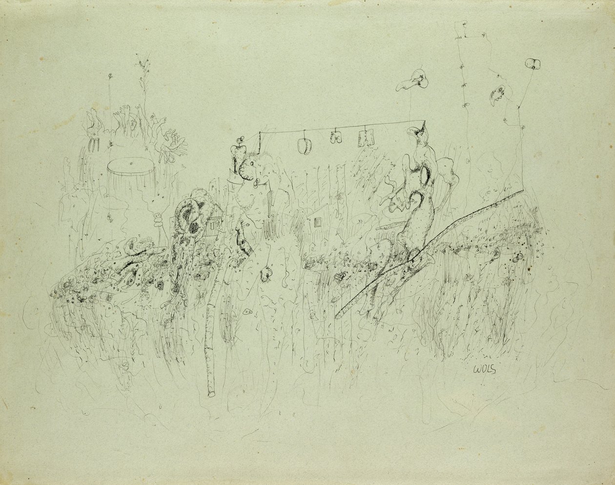Utan titel, ca 1941-42 (indisk bläck på papper) av Alfred Otto Wolfgang Schulze Wols