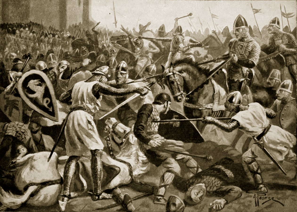 Robert tillfångatagen i Tinchebral, 1106, illustration från 