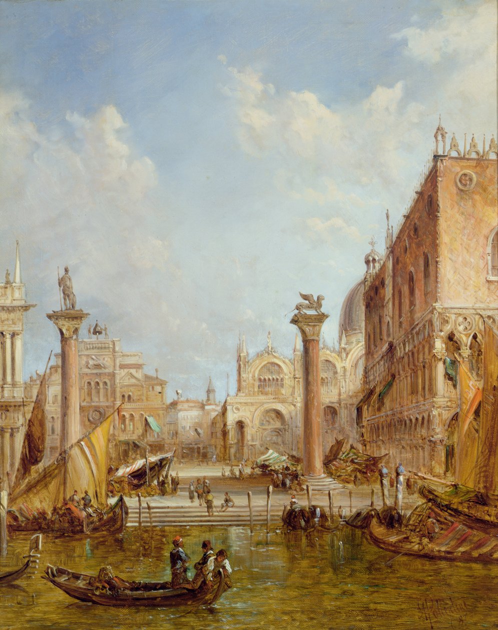 Markuskolumnen i Venedig av Alfred Pollentine