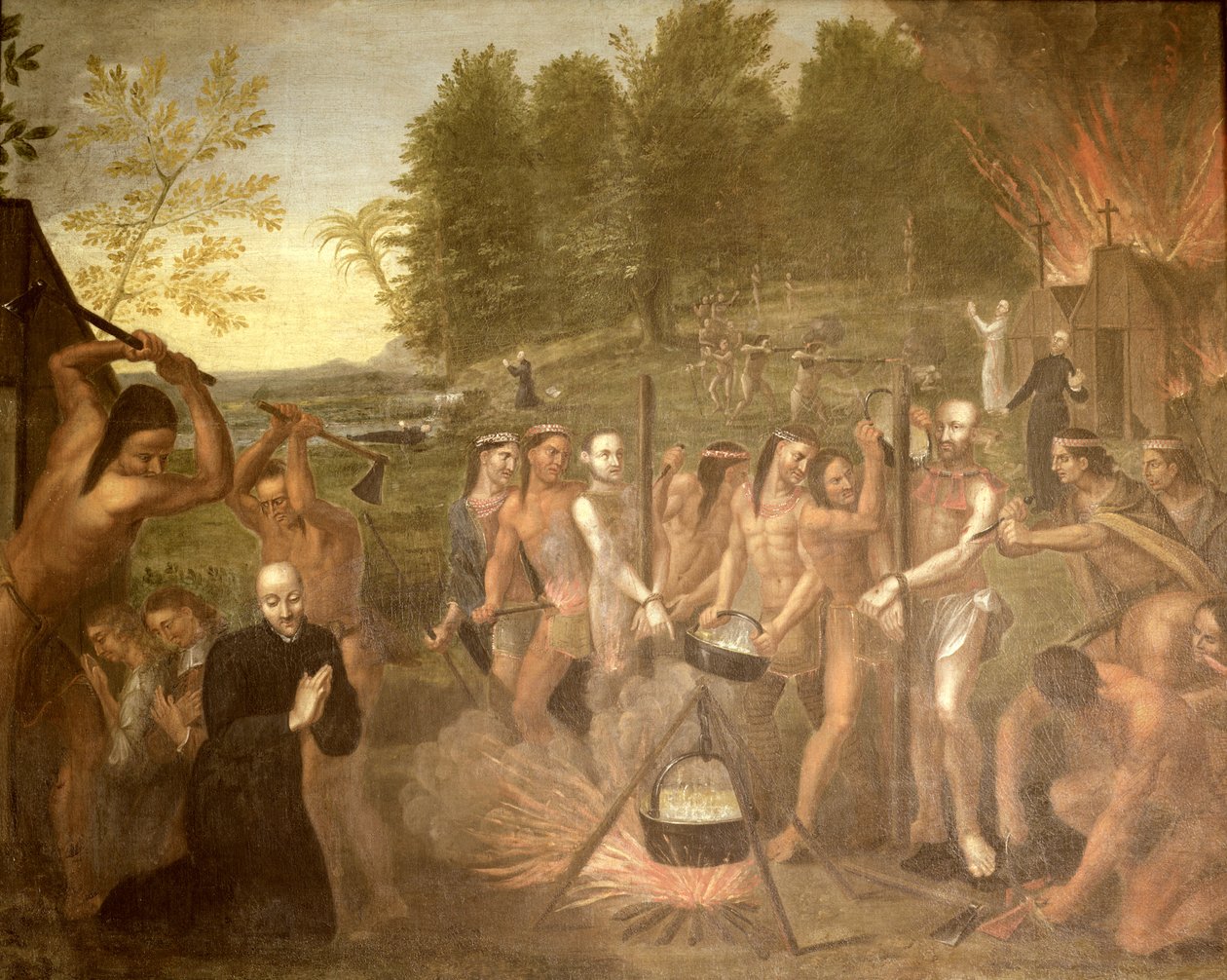 Martyrskap för tre jesuitpräster, 1649 av Alfred Pommier