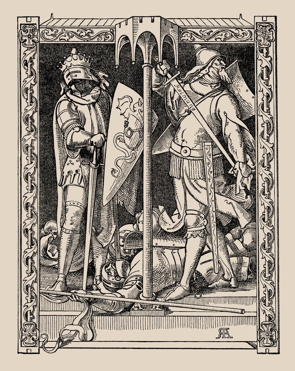 Nibelungen. Hur Sir Dietrichs män alla blev dödade, 1840-1841. av Alfred Rethel