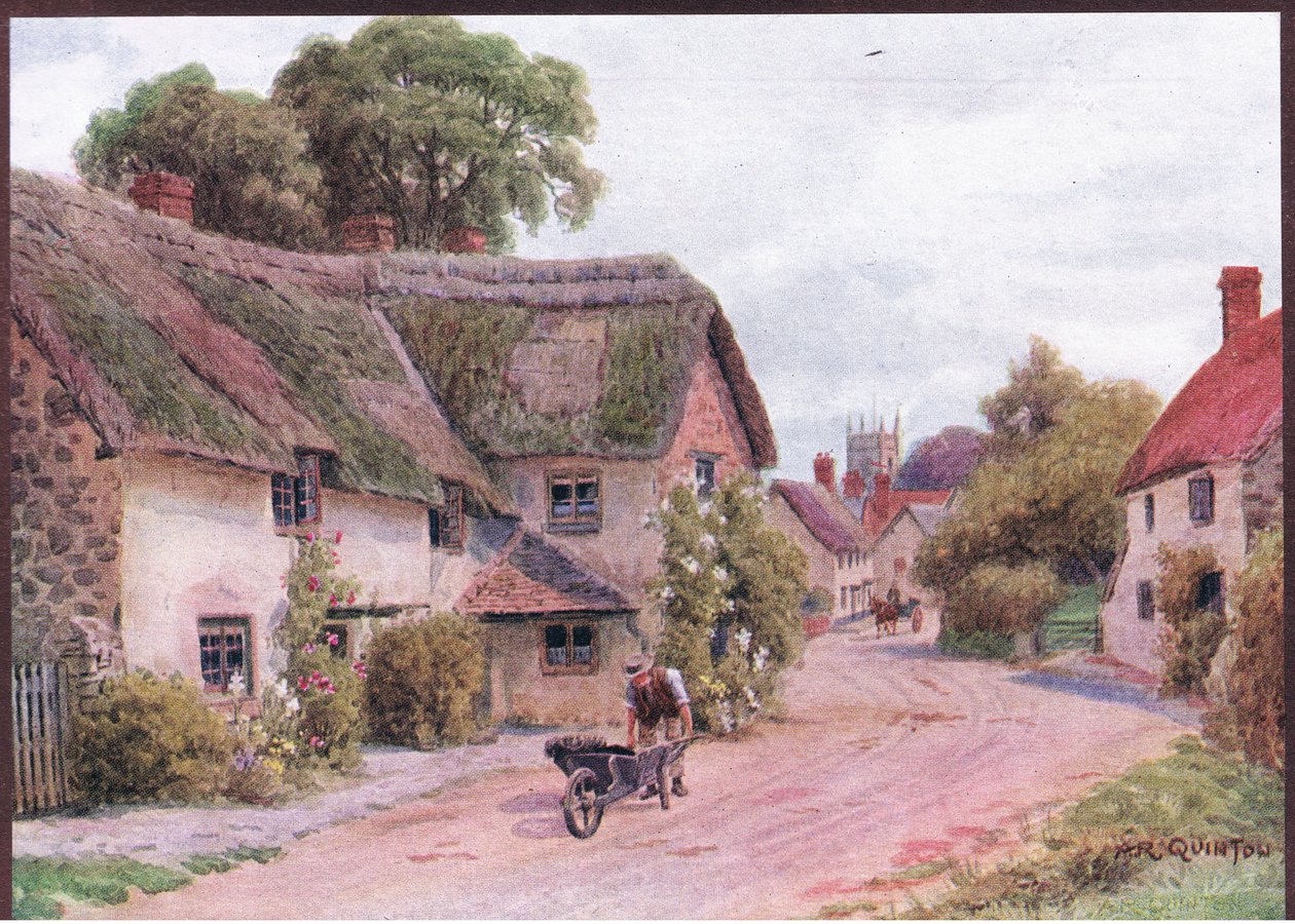 Carhampton, Somerset, från The Cottages and the Village Life of Rural England publicerad av Dent & Sons Limited av Alfred Robert Quinton