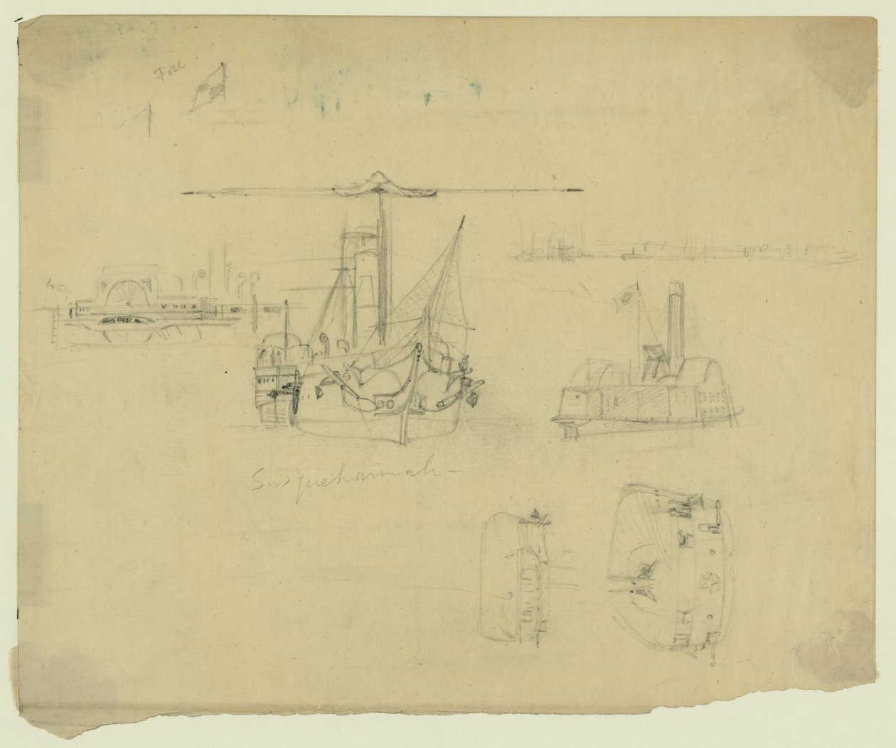 Fem vyer över Susquehanna och Ceres av Alfred Rudolph Waud