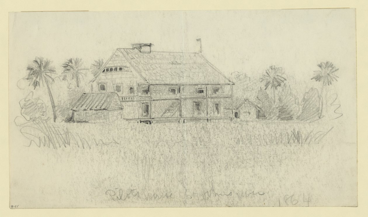 Piloter hus St. Johns floden av Alfred Rudolph Waud