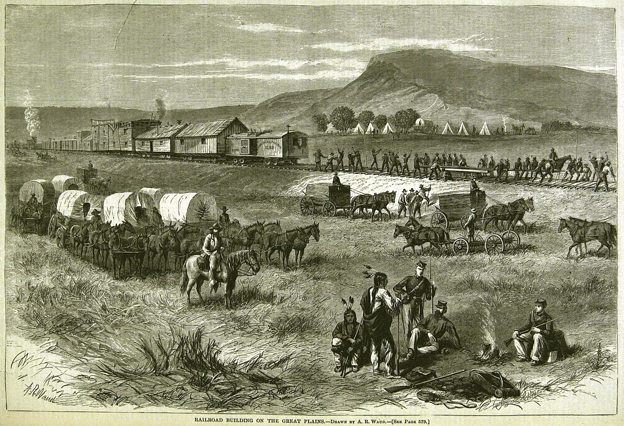 Railroad Building on the Great Plains, från 