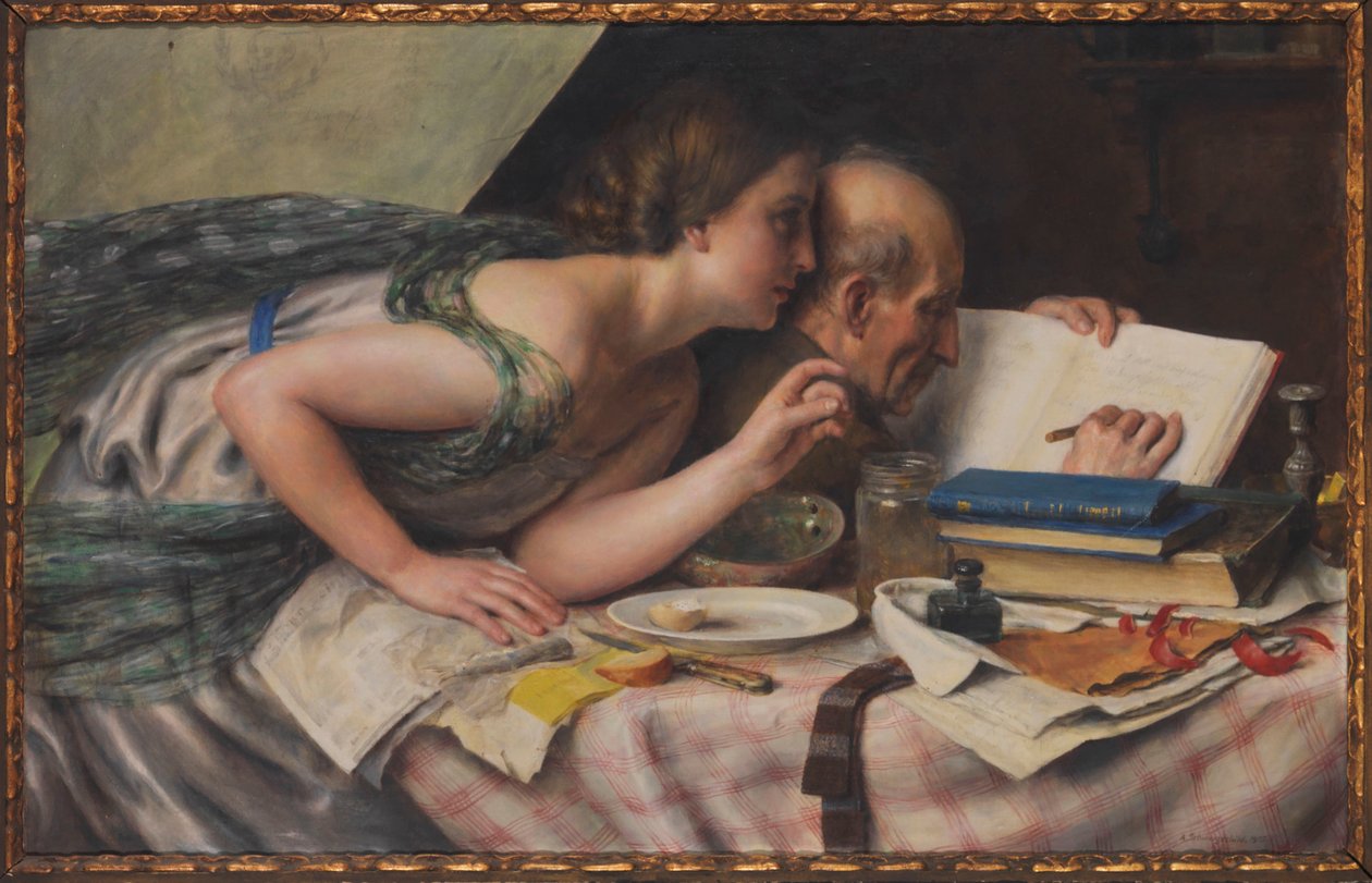 Poeten och hans musa, 1925. av Alfred Schwarzschild