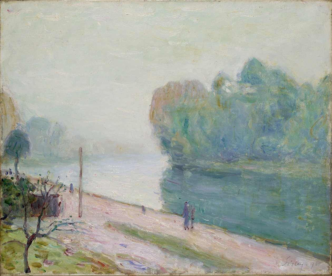En kurva i floden Loing, 1896 av Alfred Sisley