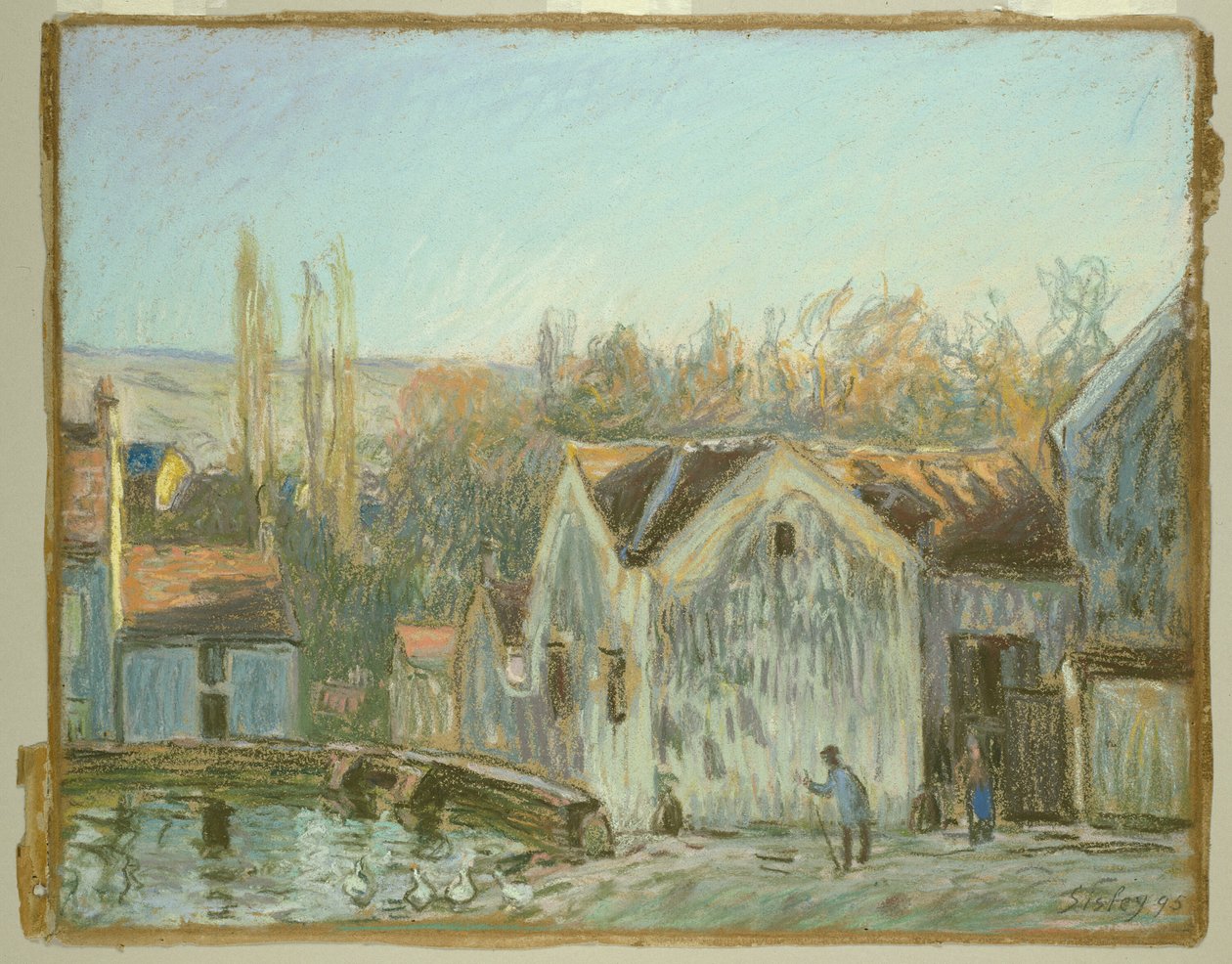 Ett hörn av Moret-sur-Loing av Alfred Sisley
