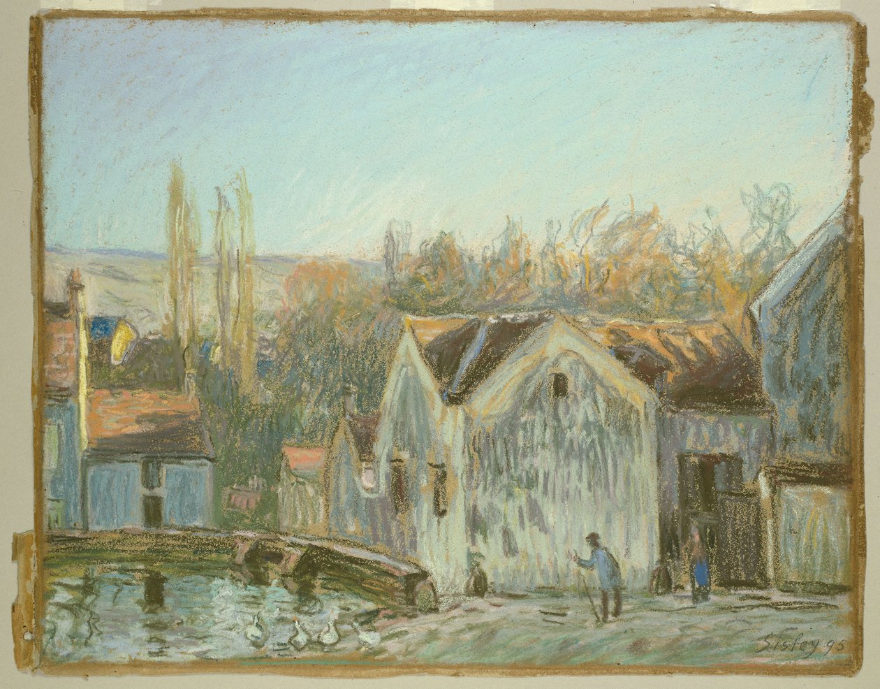 Ett hörn av Moret-sur-Loing av Alfred Sisley