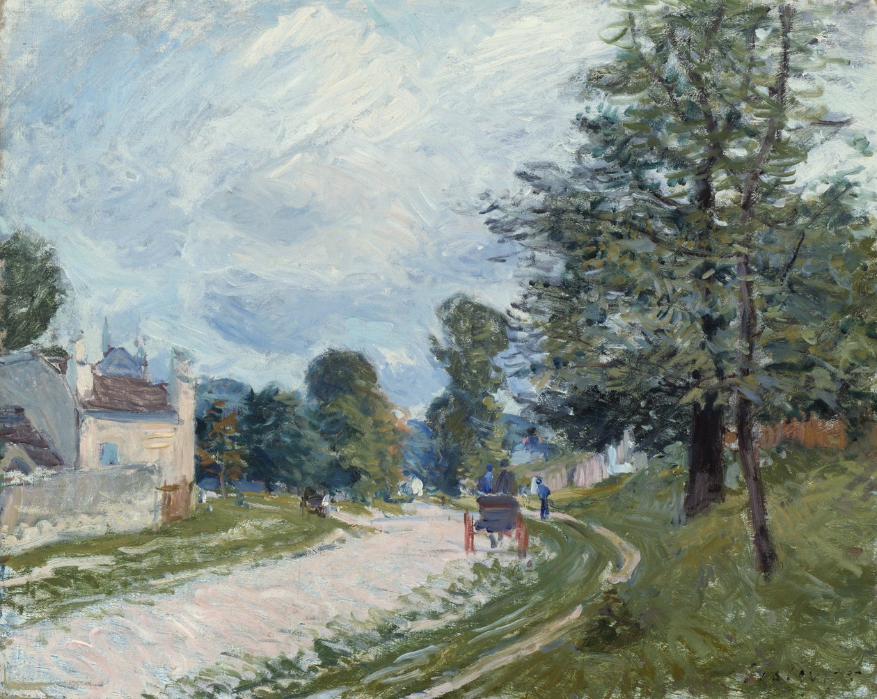 En sväng på vägen av Alfred Sisley