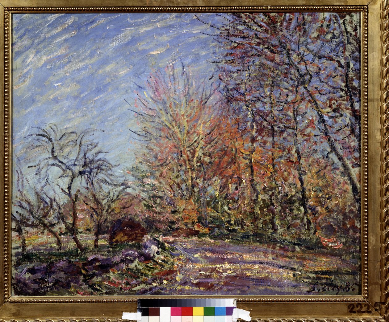 ""A la lisiere de la foret de Fontainebleau"" (I skogskanten i Fontainebleau) Målning av Alfred Sisley (1839-1899) 1855 (Impressionism) Pushkin Museum of Fine Arts, Moskva av Alfred Sisley
