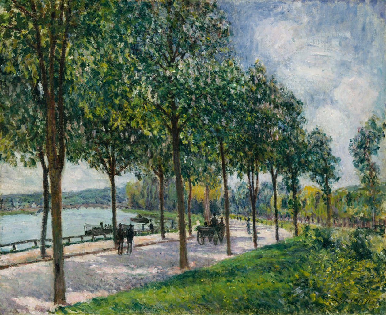 Kastanjeträdens gränd, 1878. av Alfred Sisley