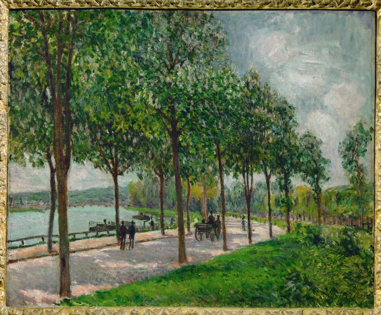 Allee des marroniers av Alfred Sisley