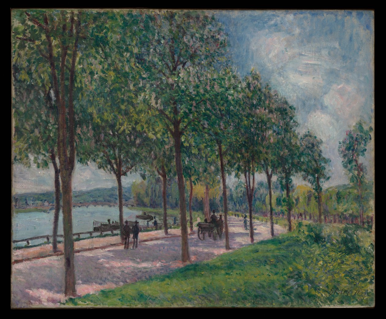 Allé med kastanjeträd av Alfred Sisley