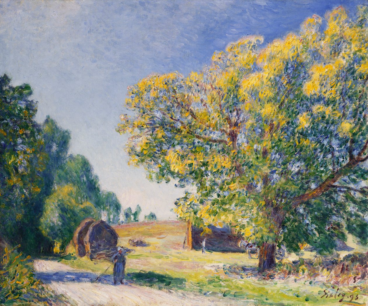 Runt Skogen, en glänta; Autour de la Foret, une Clairiere av Alfred Sisley