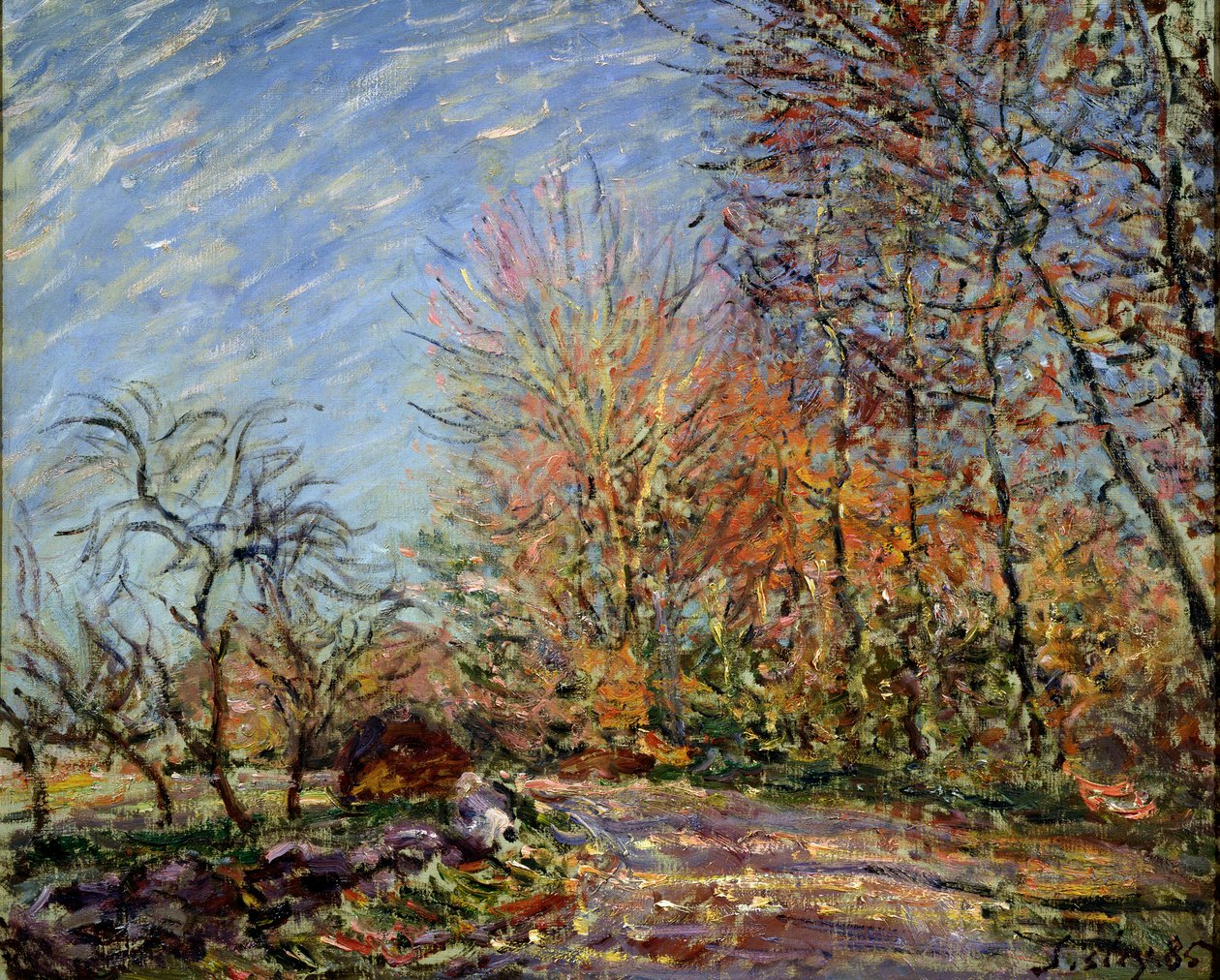I kanten av skogen i Fontainebleau, 1885. av Alfred Sisley