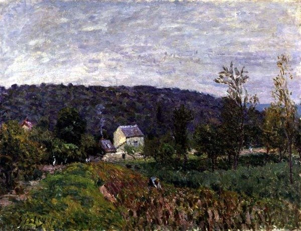 Höstkväll i utkanten av Paris av Alfred Sisley