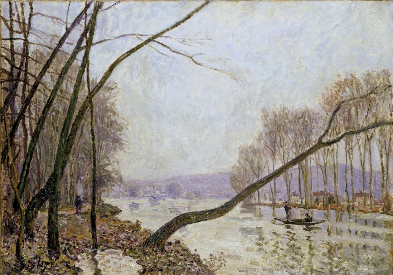 Bank of the Seine i höst av Alfred Sisley