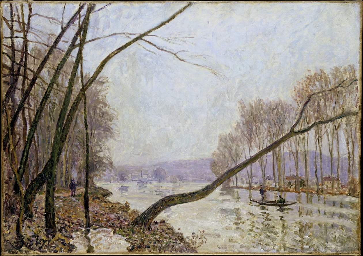 Seines strand på hösten av Alfred Sisley