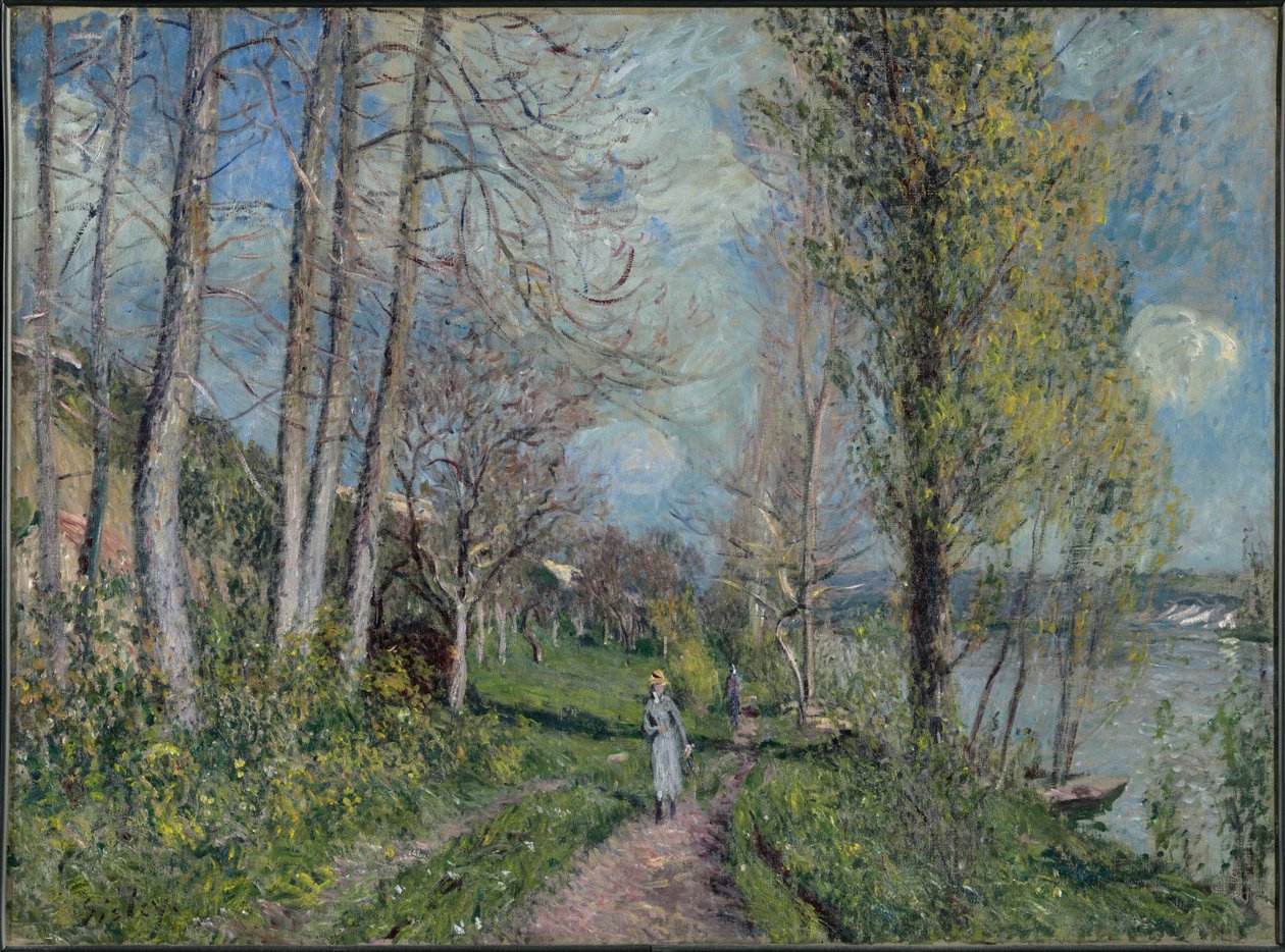 Seines stränder vid By av Alfred Sisley