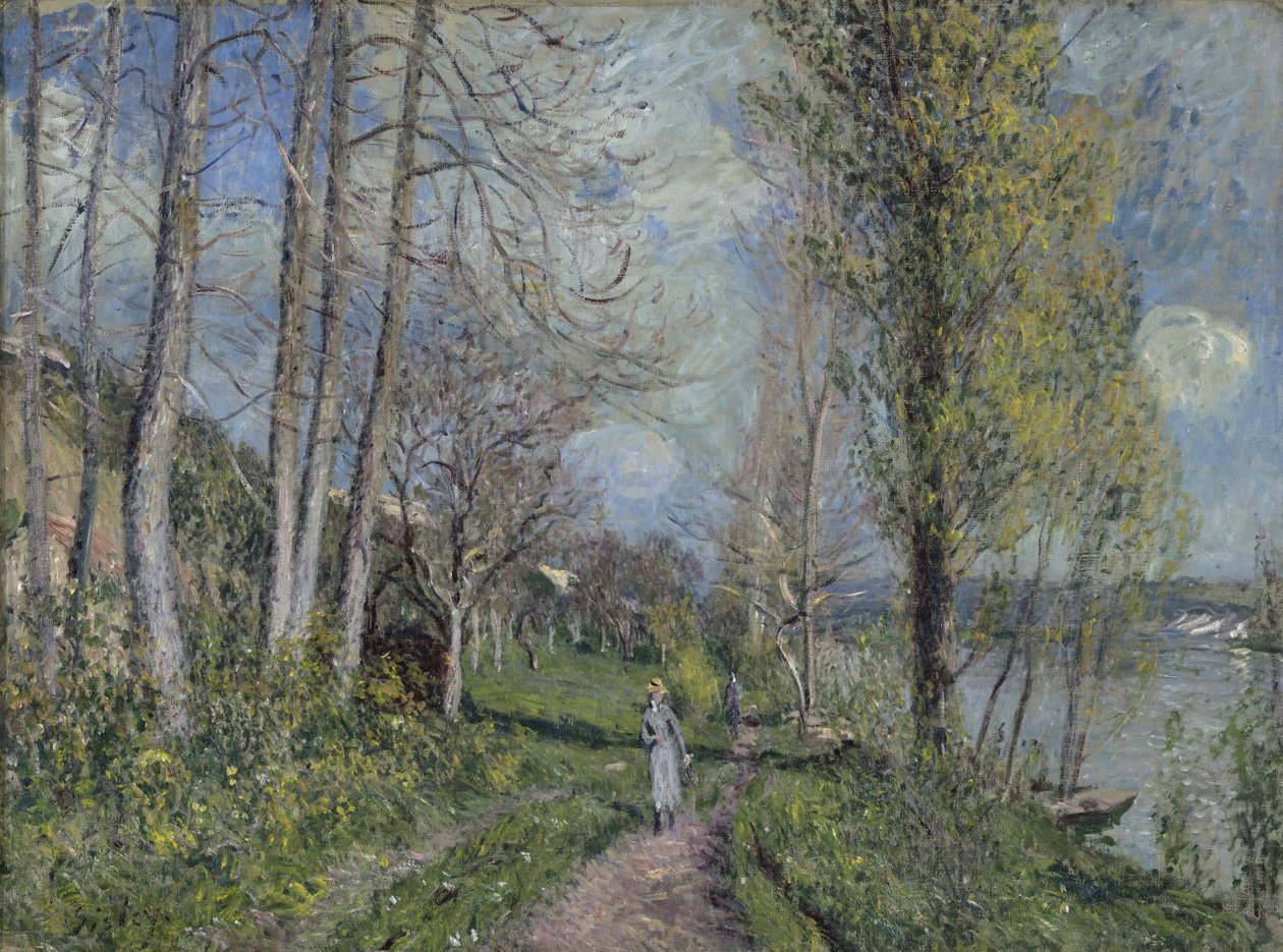 Seines strand, ca 1880-81 av Alfred Sisley