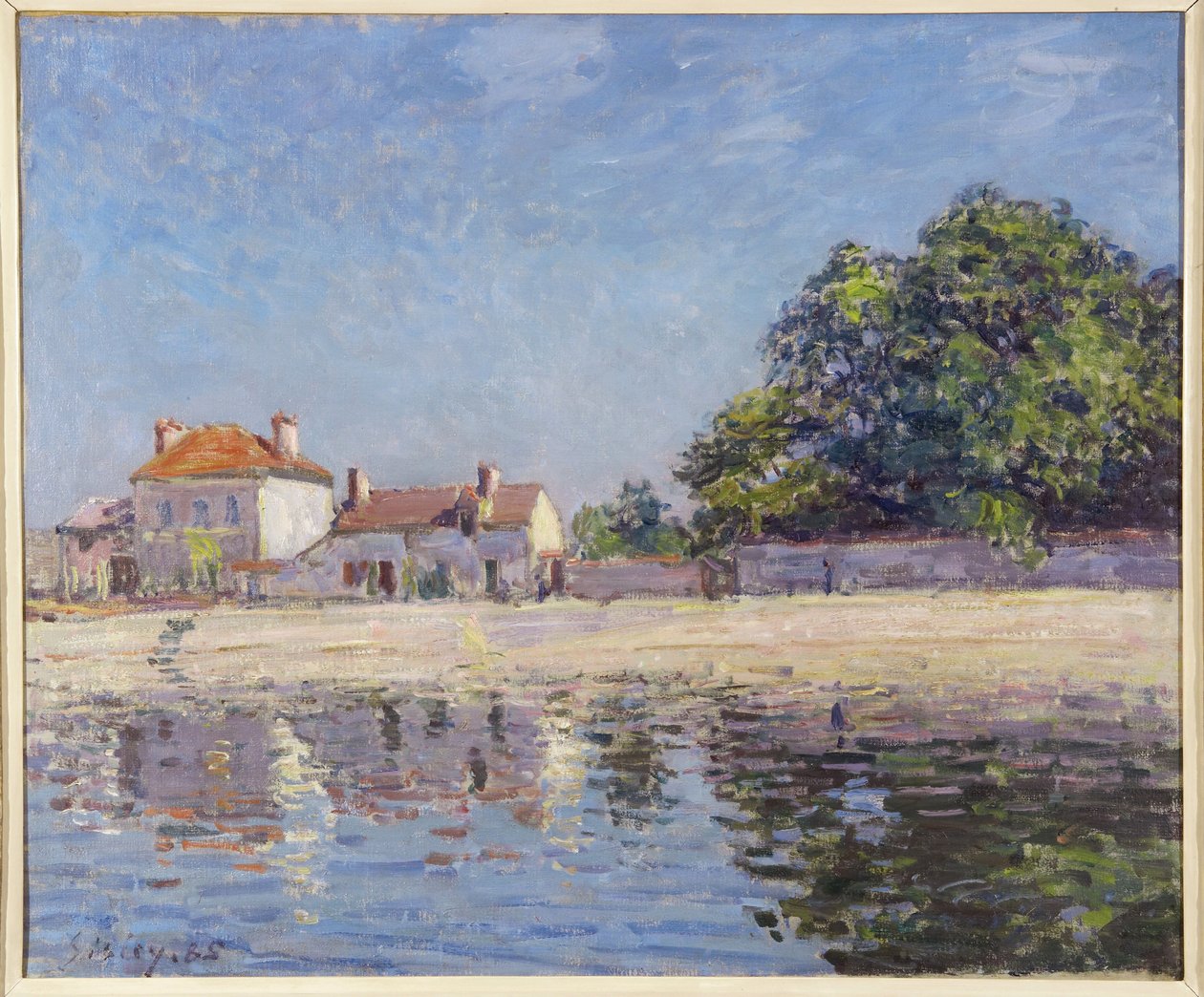 Loings stränder, Saint-Mammes av Alfred Sisley