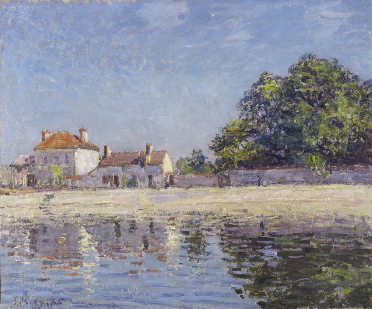 Banks of the Loing, Saint-Mammes (floden Loing vid Saint-Mammes), 1885 av Alfred Sisley