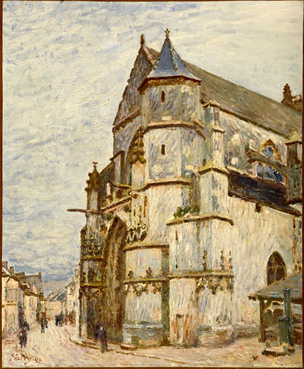 Kyrkan i Moret efter regnet av Alfred Sisley