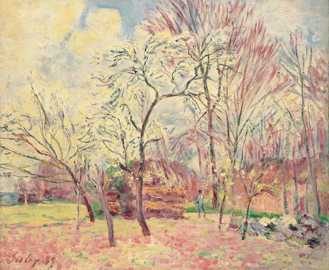 Första vårdagen i Moret, 1889 av Alfred Sisley