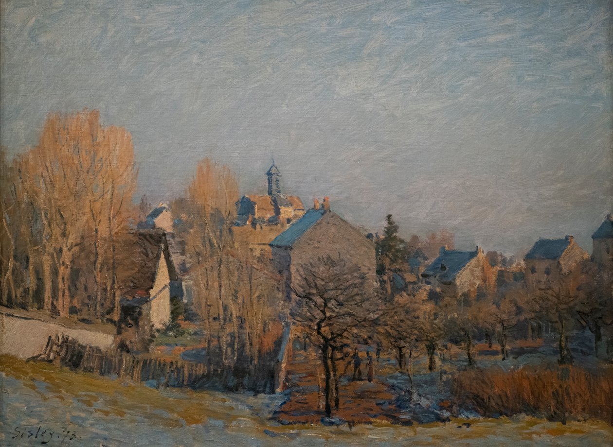 Frosty Morning in Louveciennes, 1873 (Olja på duk) av Alfred Sisley