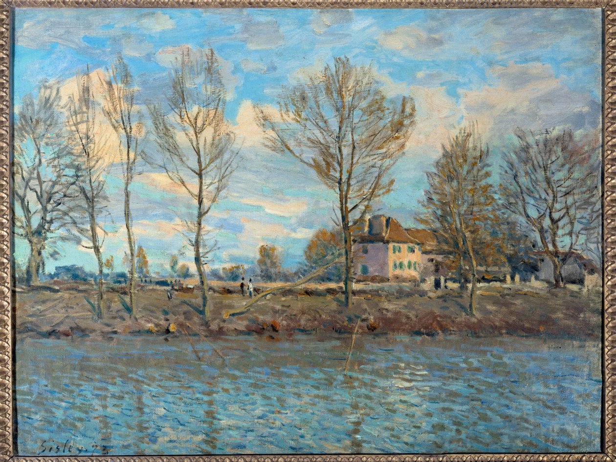 Ön av den stora jatten; Neuilly-sur-Seine. Målning av Alfred Sisley av Alfred Sisley