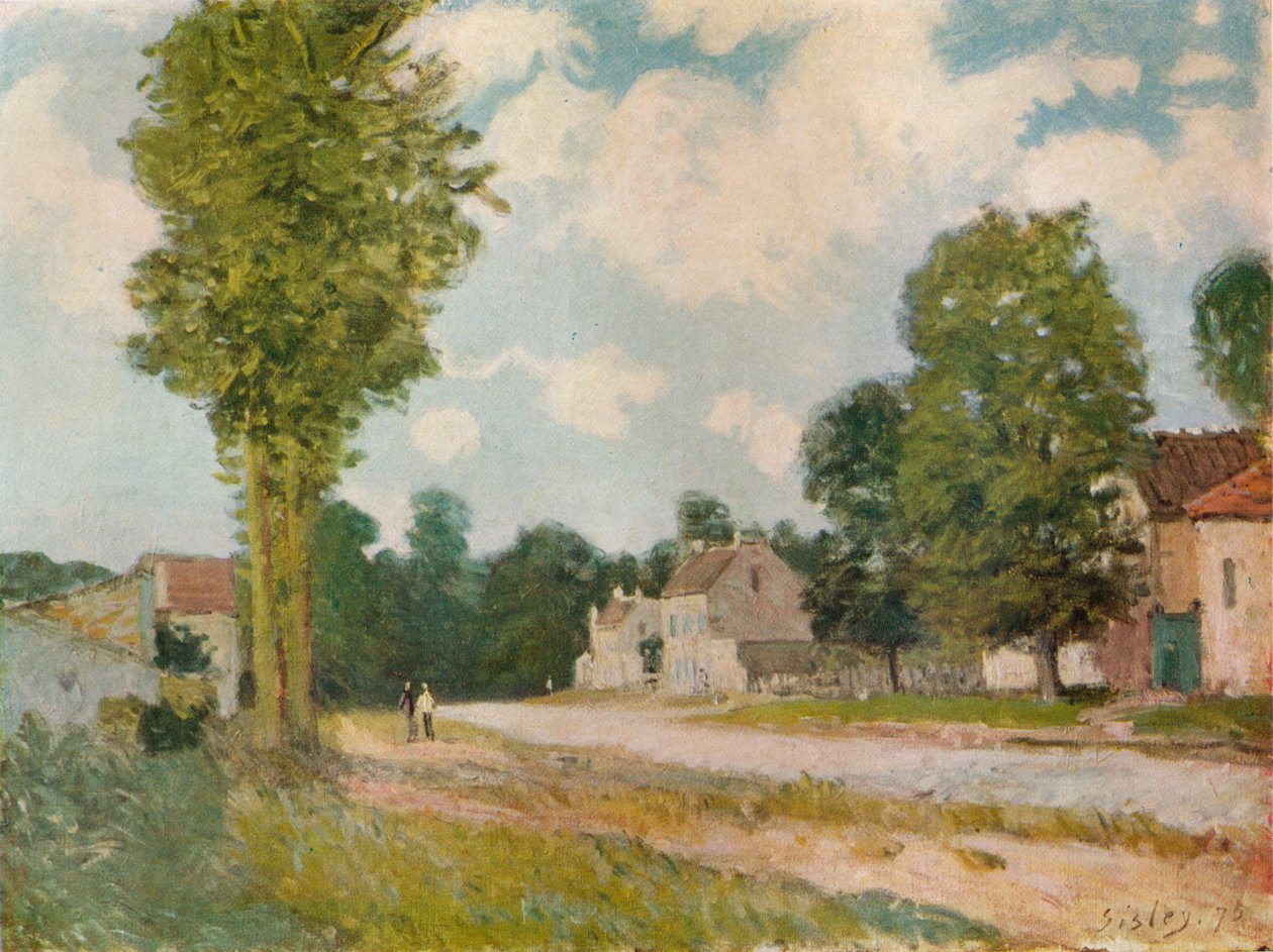 Vägen till Versailles, 1800-talet, 1929 av Alfred Sisley