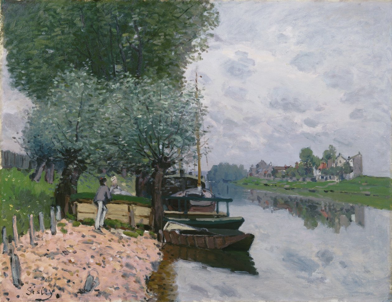 Seine vid Bougival av Alfred Sisley