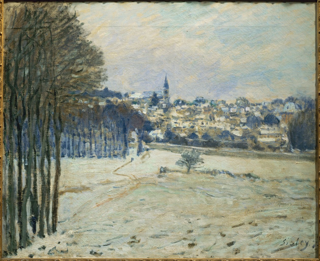 La neige a Marly-le-Roi ... (målning på duk) av Alfred Sisley