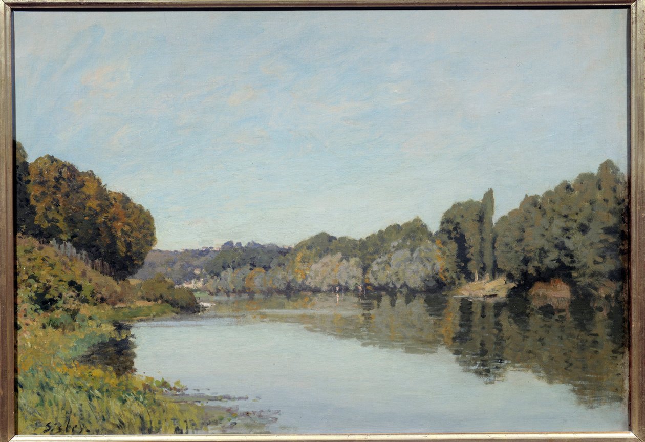 La seine a Bougival. Målning av Alfred Sisley (1839 - 1899) av Alfred Sisley