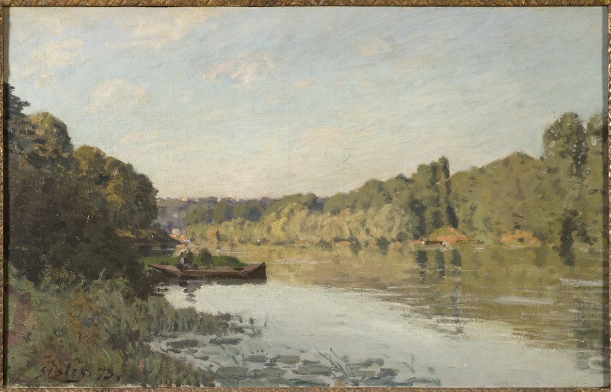 Landskap från Bougival av Alfred Sisley