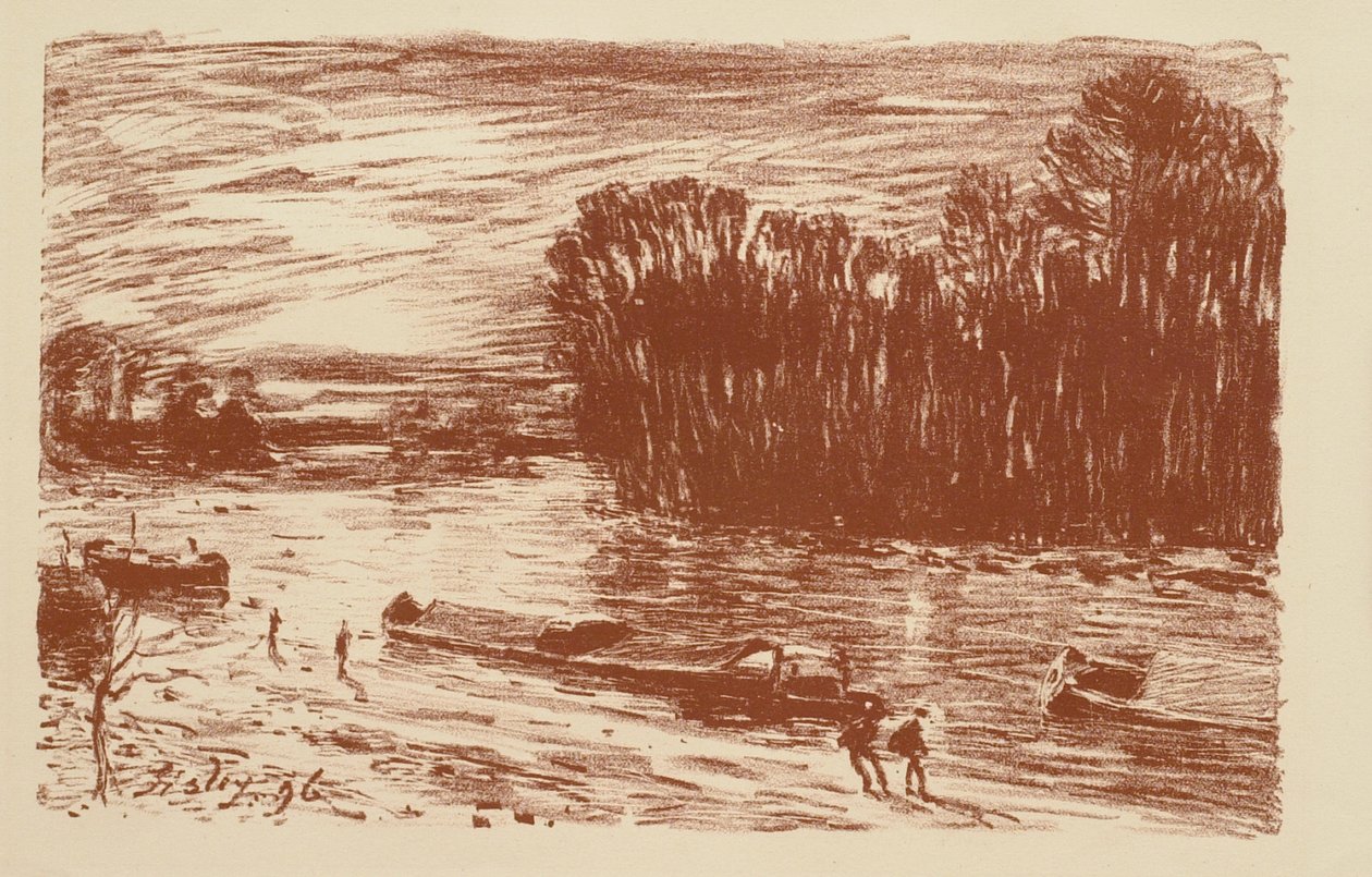 Loing nära St. Mammès av Alfred Sisley