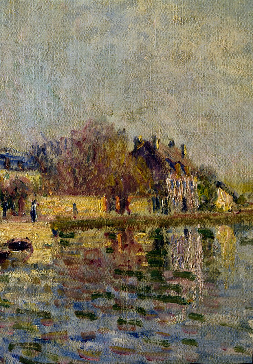 Loing Detail Canal. Målning av Alfred Sisley (1839-1899) 1884 Sön. 0,38x0,55 m Paris, musee d