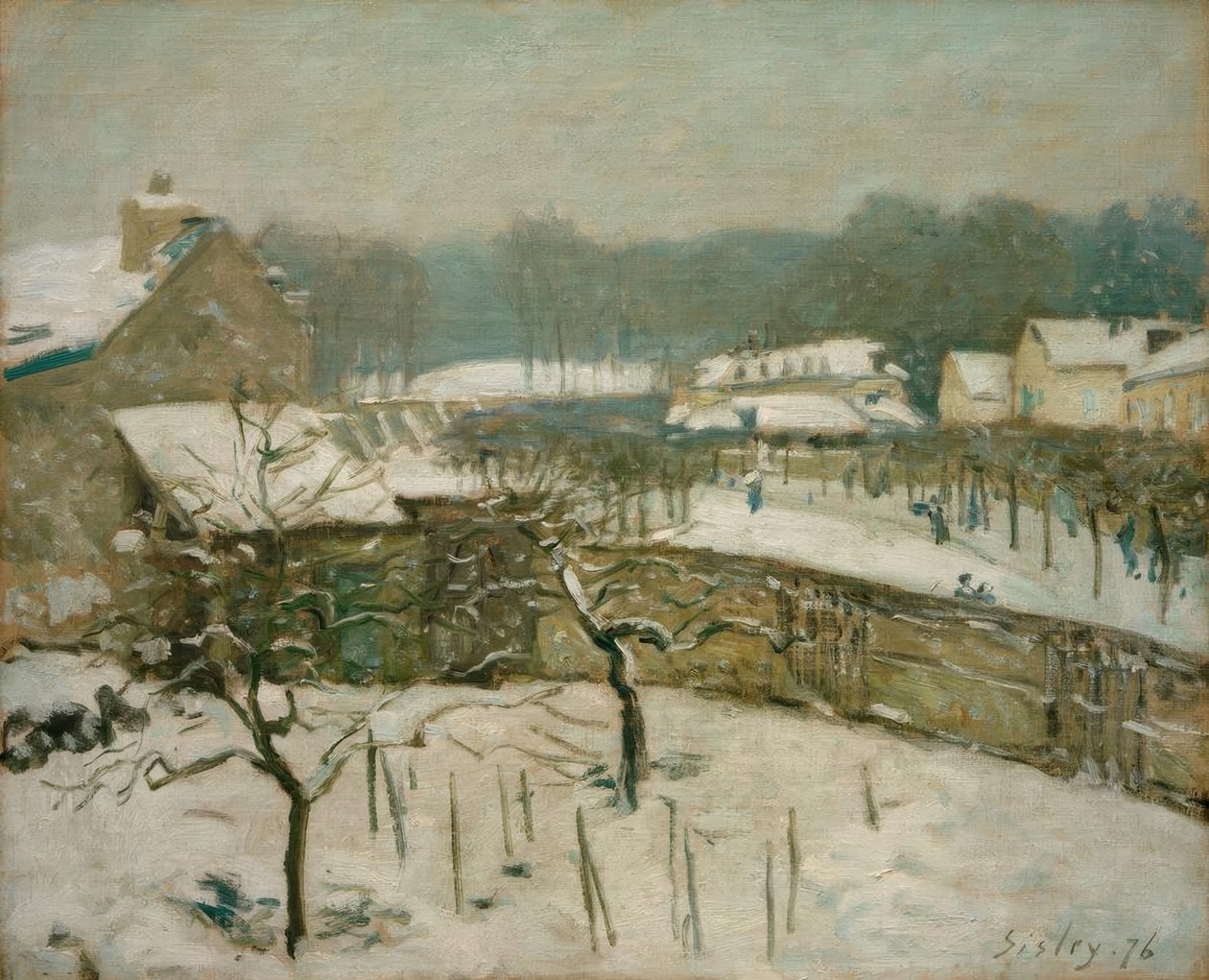 Louveciennes i snön (snöstämning i Marly) av Alfred Sisley