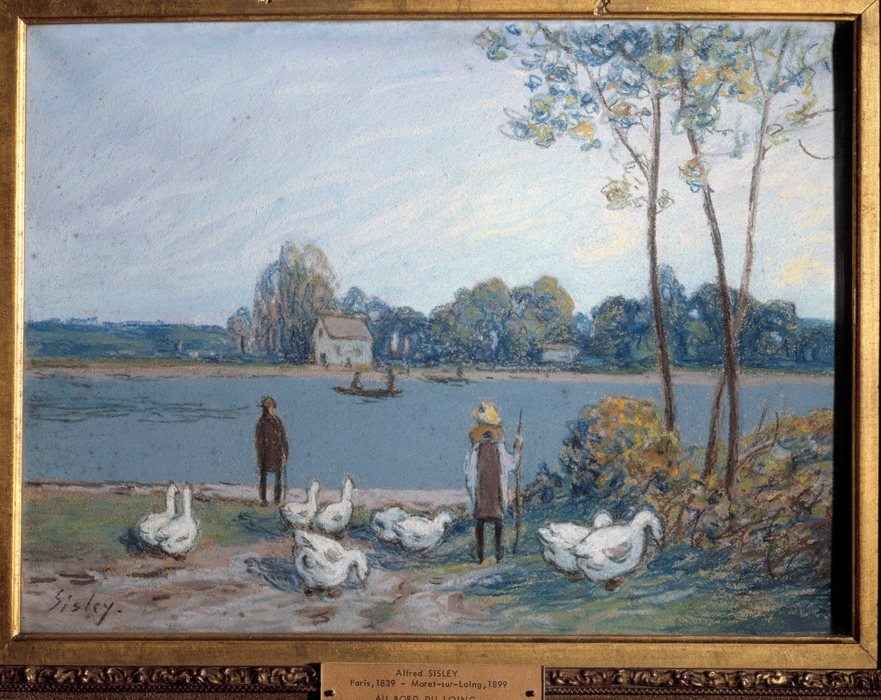 På kanten av Loing. Målning av Alfred Sisley (1839 - 1899) av Alfred Sisley
