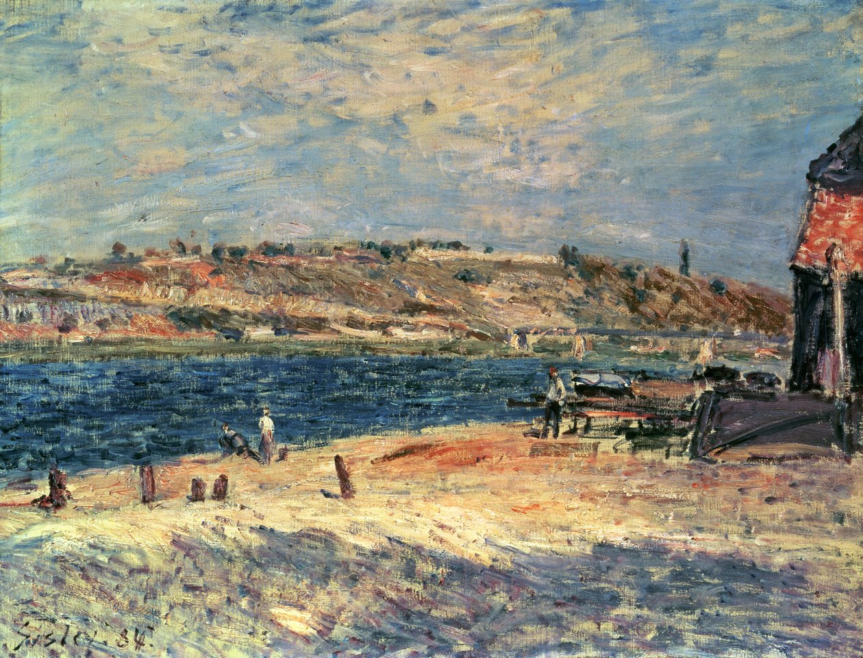 River Banks vid Saint-Mammes av Alfred Sisley