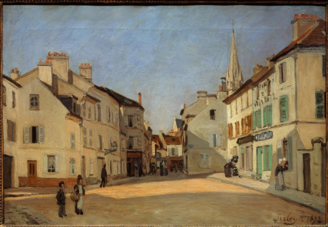 Rue de la Chaussée i Argenteuil, känd som Place in Argenteuil av Alfred Sisley