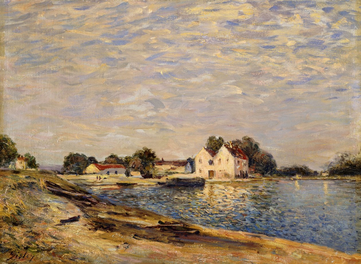 Saint-Mammes, på stranden av Loing; Saint-Mammes, les Bord du Loing, 1884 av Alfred Sisley