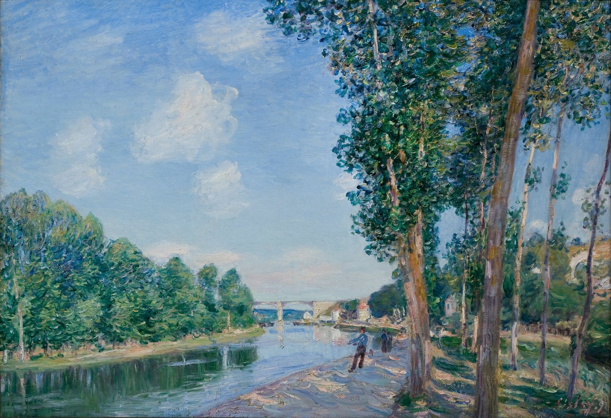 Saint-Mammès. Juni solsken, 1892 av Alfred Sisley